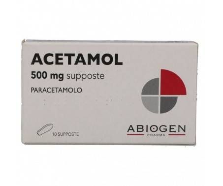 Acetamol 500 mg Paracetamolo 10 Supposte