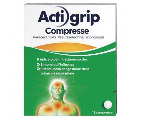 ACTIGRIP 12 compresse 2,5+60+500MG