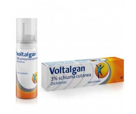 Voltalgan Antinfiammatorio Schiuma Cutanea 3% Diclofenac Distorsioni Strappi Muscolari 50ml