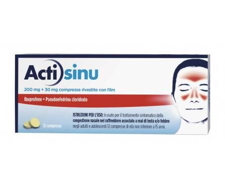 ActiSinu 12 Compresse Sinusite Raffreddore e Mal di testa