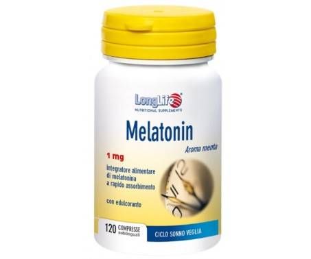 Longlife Melatonin sublinguale coadiuvante ciclo sonno-veglia 120 compresse