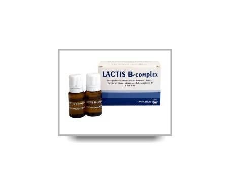 Lactis B Complex Integratore 8 Flaconcini da 10 ml Con Tappo Serbatoio