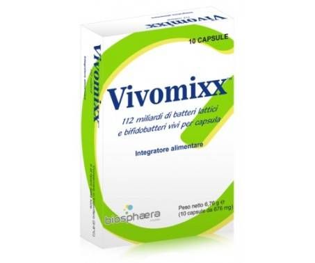 Vivomixx 112 miliardi di batteri lattici e bifidobatteri vivi per capsula Integratore Alimentare equilibrio intestinale 10 capsule 