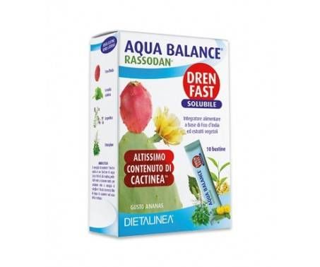 Dietalinea Aqua Balance Rassodan Dren Fast 10 bustine solubile gusto ananas