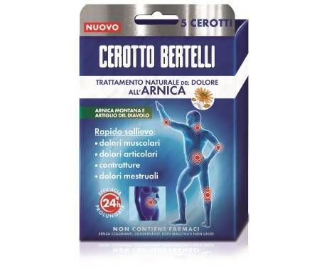 Cerotto Bertelli - Trattamento naturale del dolore all'arnica - 5 cerotti