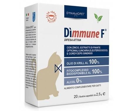 Dimmune F Alimento Complementare Sistema Immunitario Cani Gatti 20 Bustine