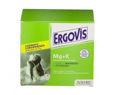 Ergovis Mg+K Integratore di Magnesio e Potassio 30 Bustine