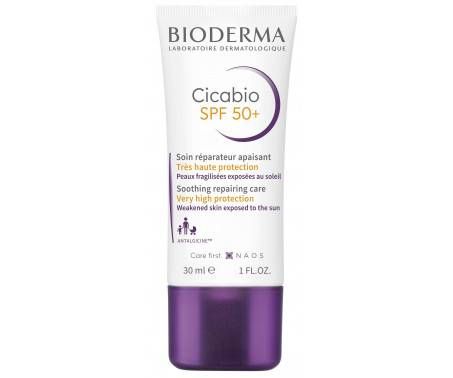 Bioderma Cicabio SPF 50+ Crema Lenitiva Ristrutturante Pelle Danneggiata 30 ml