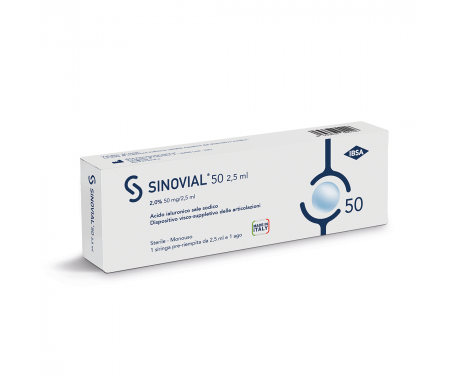 Sinovial One 50 - 2% di acido ialuronico - 1 siringa preriempita da 2,5 ml