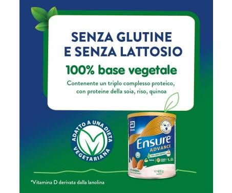 Ensure Advance Integratore Alimentare Proteico Alle Mandorle 100% Vegetale  400g