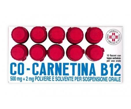 Cocarnetina B12 - 500mg + 2mg - Polvere e Solvente Per Sospensione Orale - 10 Flaconi - 10 ml