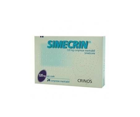 Simecrin - Gonfiore e Meteorismo - 24 compresse masticabili - 120 mg
