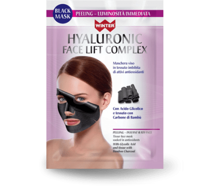 WINTER Hyaluronic Face Lift Complex BLACK MASK Peeling luminosit