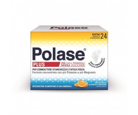 Polase Plus Integratore Alimentare Sali Minerali Organici Magnesio Potassio Arancia Mandarino 24 Bst