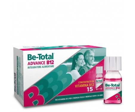 Be-Total Advance B12 Integratore Alimentare Vitamina B12 Vitamina B Zinco 15 Flaconcini