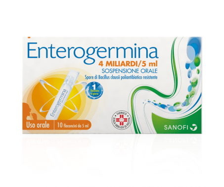 Enterogermina 4 Miliardi/5 ml - Sospensione Orale - 10 Flaconcini