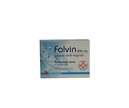 Falvin 200 mg Fenticonazolo Antimicrobico 6 Capsule Molli Vaginali