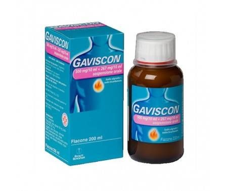 GAVISCON sciroppo SOSPENSIONE ORALE FLACONE DA 200 ml 500MG+267MG/10ML 