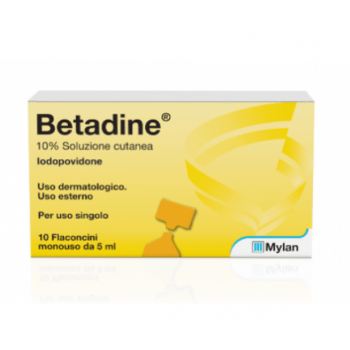 BETADINE SOLUZIONE CUTANEA 10 FLACONI 5 ML 10%